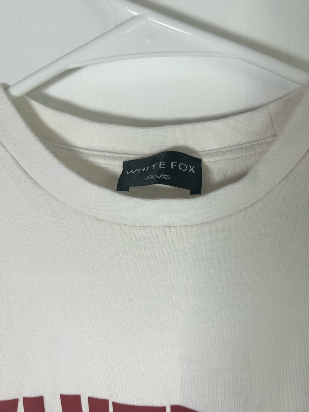 White Fox Boutique Cherry Jam Oversized Graphic Tee White Cotton T-Shirt Womens - Picture 5 of 7